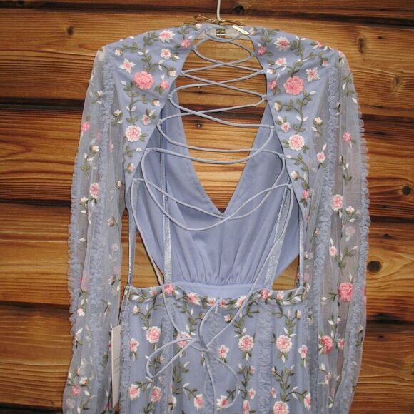 MAC DUGGAL  Long Sleeve Embellished Cut Out A-Line Gown - Picture 11 of 13